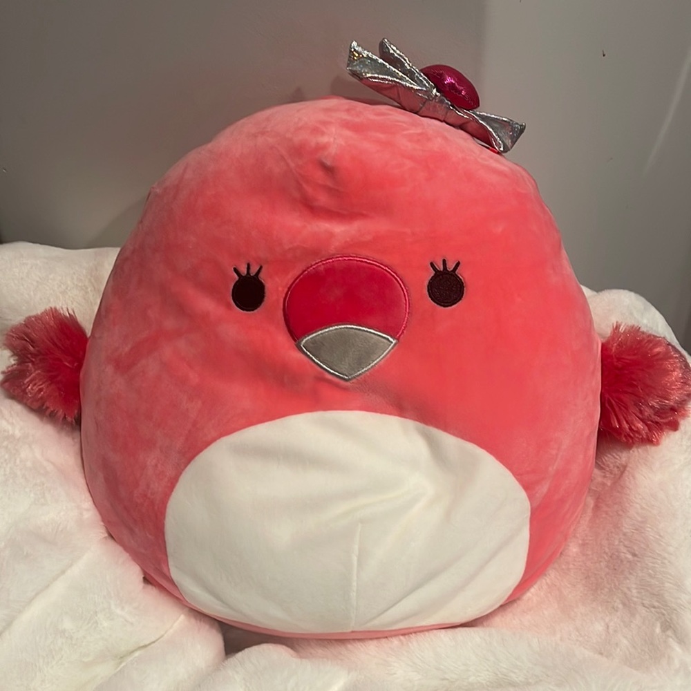 Squishmallow Cookie the Flamingo with Bow 12”